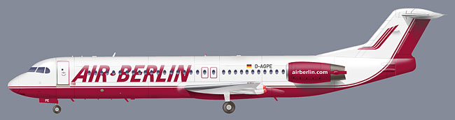 grafik fokker 100, air berlin,d agpe
