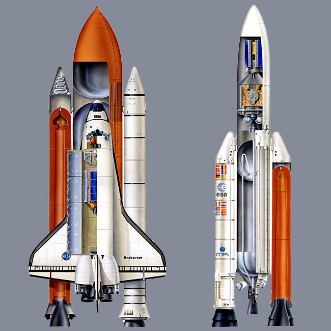 technische Grafik Ariane, Endeavour